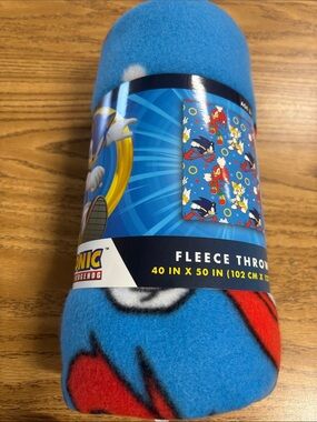 Sonic The Hedgehog Blue Fleece Throw Blanket
